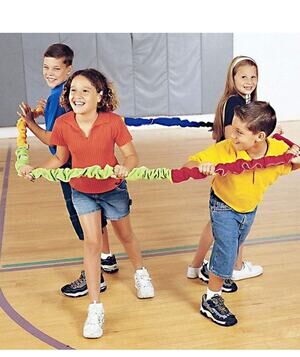 Elastic Cooperative Stretchy Band Stretchy Rope for 3-4 Kids Group Activities